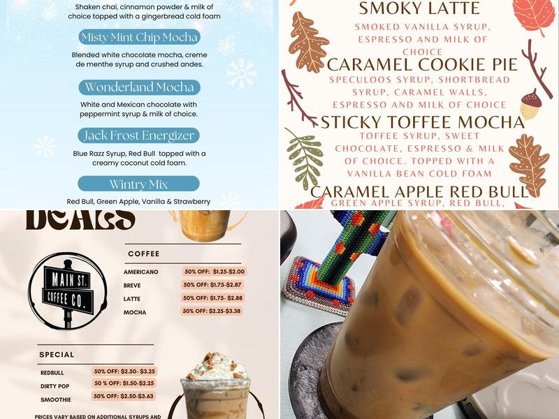 Main St. Coffee Co. Menu