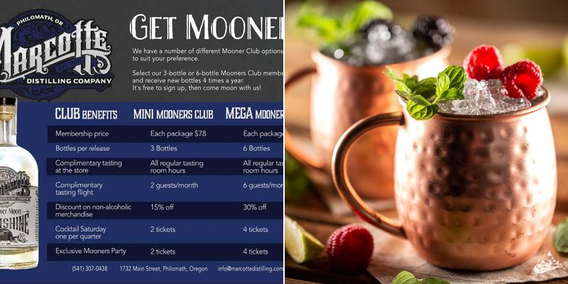 Marcotte Distilling Company Menu