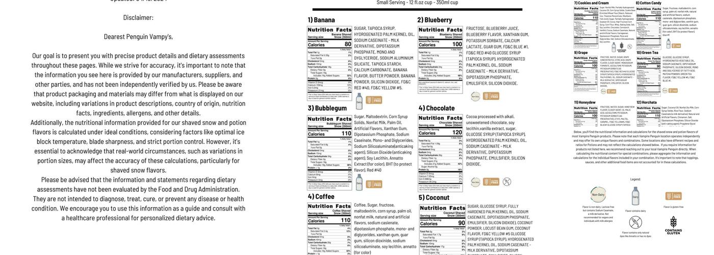 Vampire Penguin Menu