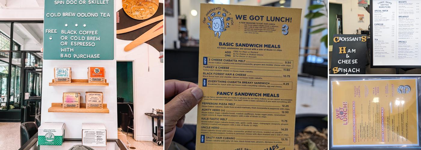 Three Ships Coffee Roasters Menu