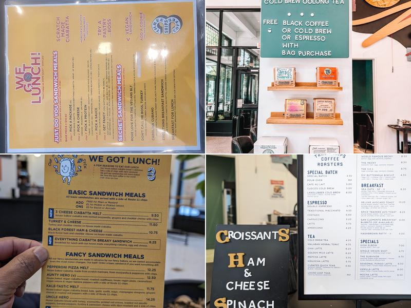 Three Ships Coffee Roasters Menu