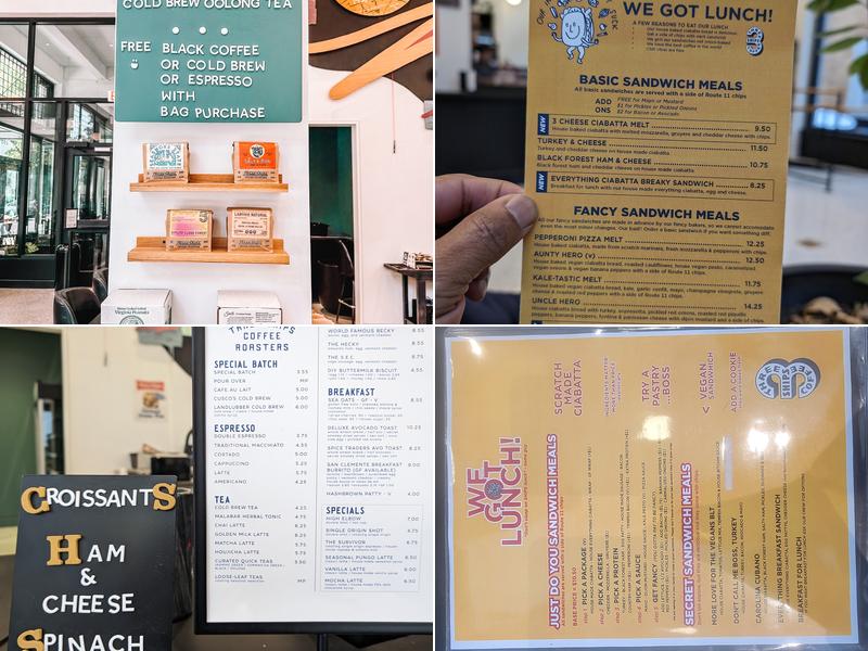 Three Ships Coffee Roasters Menu