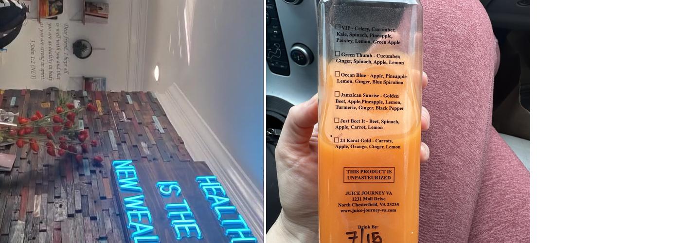 Juice Journey Va Menu