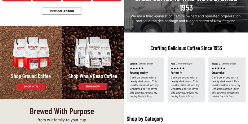 Downeast Coffee Roasters Menu