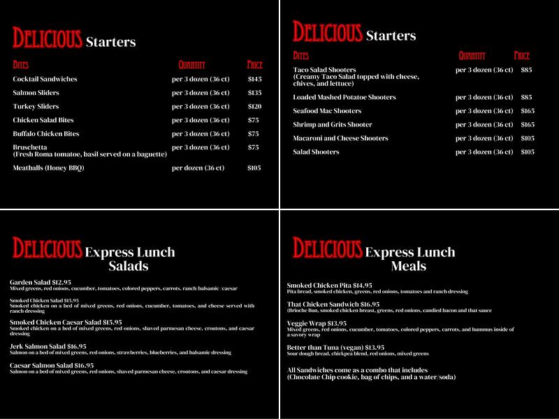 Delicious Bites Menu