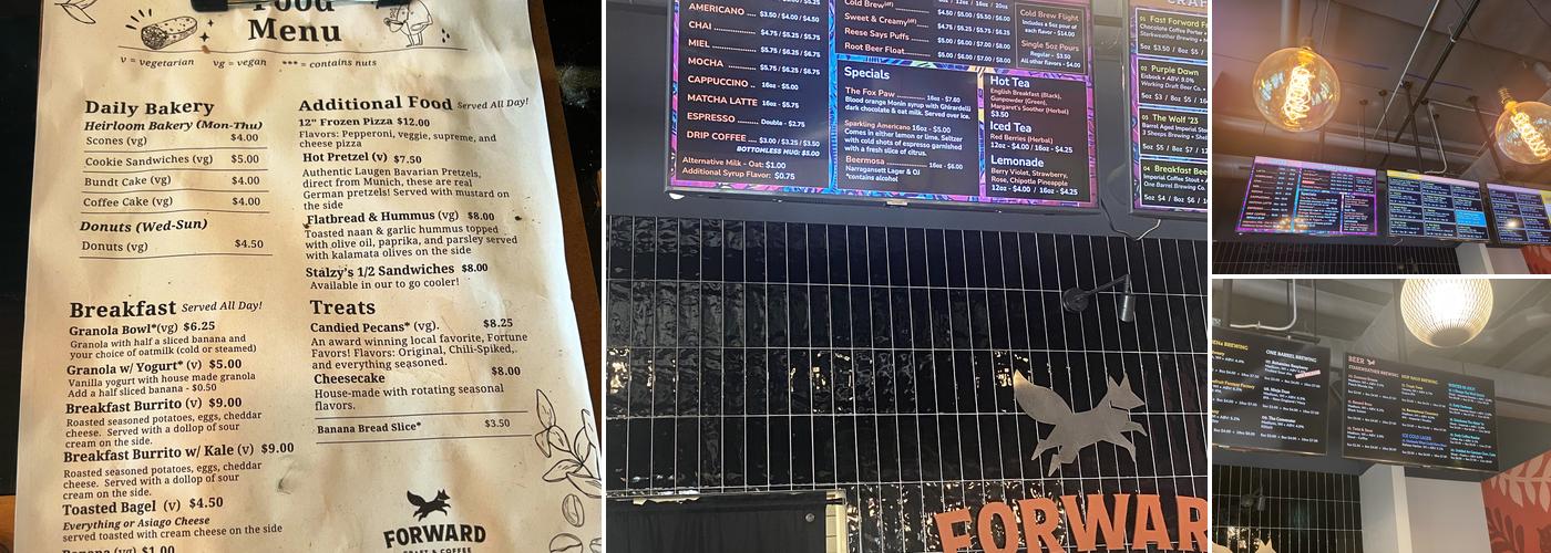Forward Craft & Coffee Menu