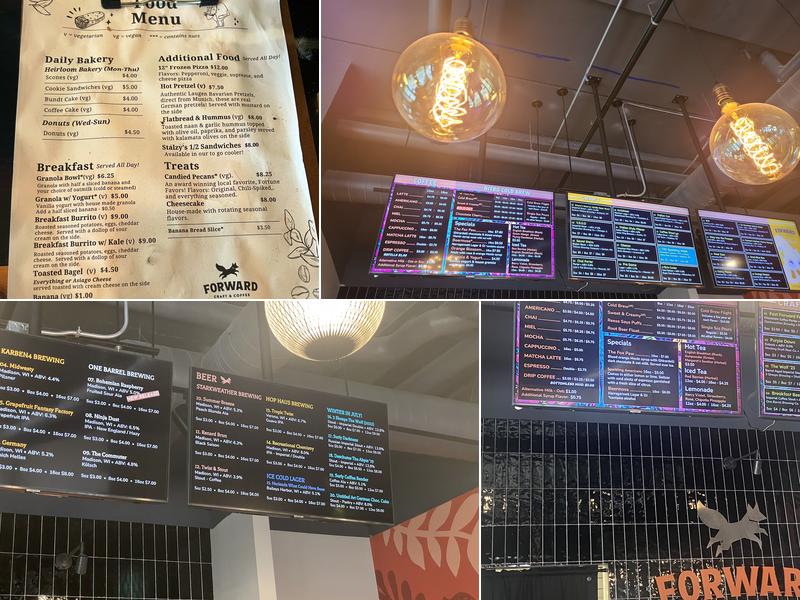 Forward Craft & Coffee Menu
