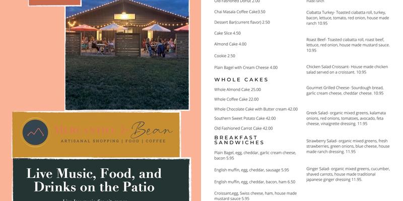 Mercantile & Bean Menu