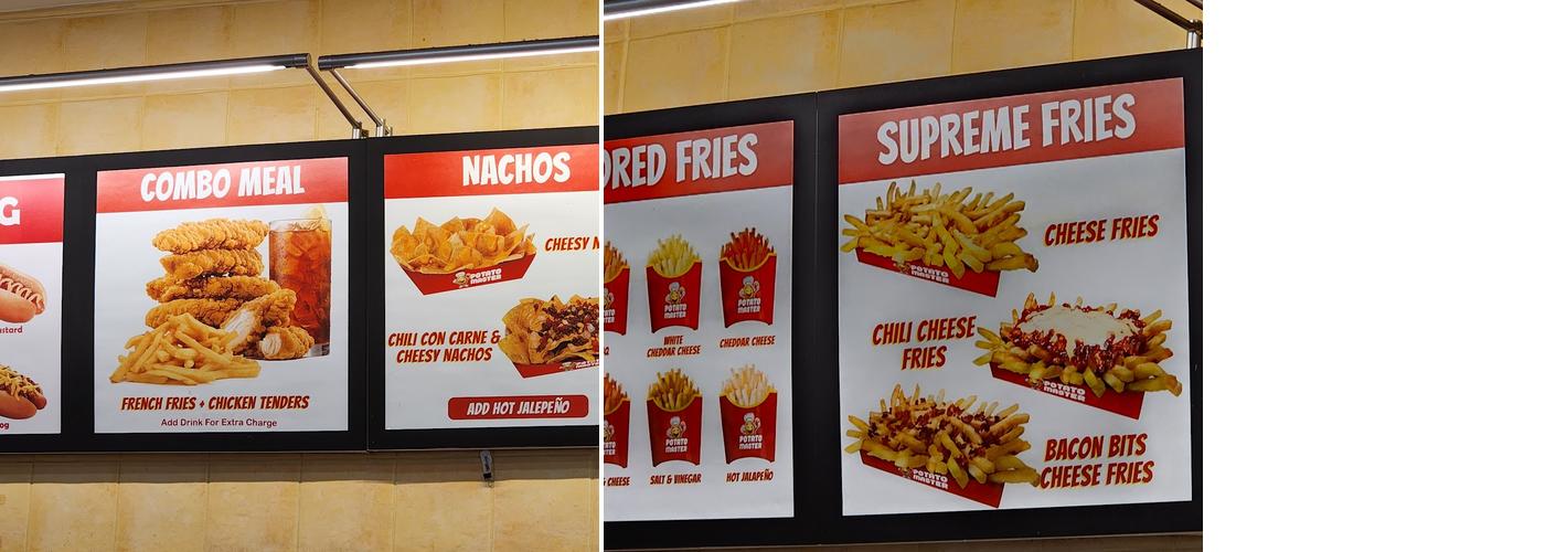 Potato Master Menu