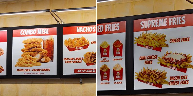 Potato Master Menu
