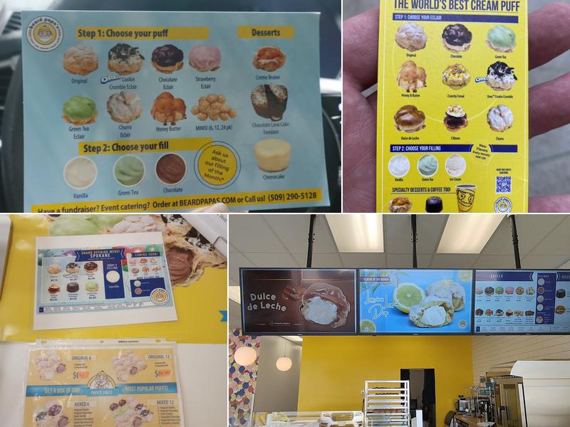 Beard Papa's Menu