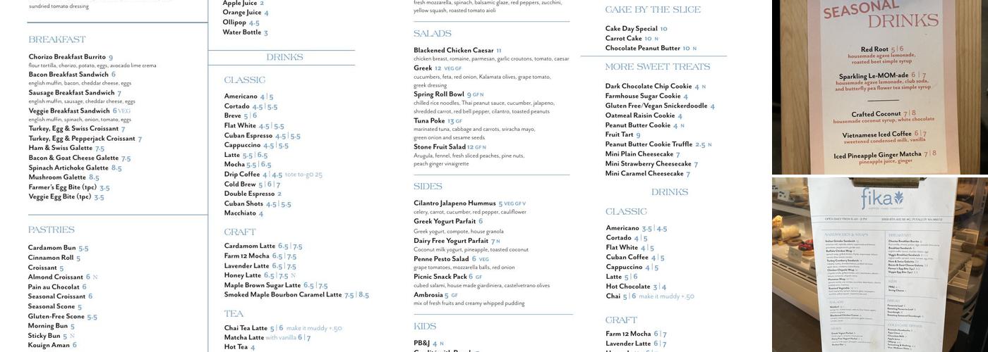 Fika Menu
