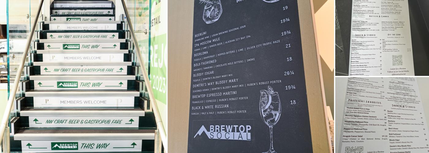 Brewtop Social Menu