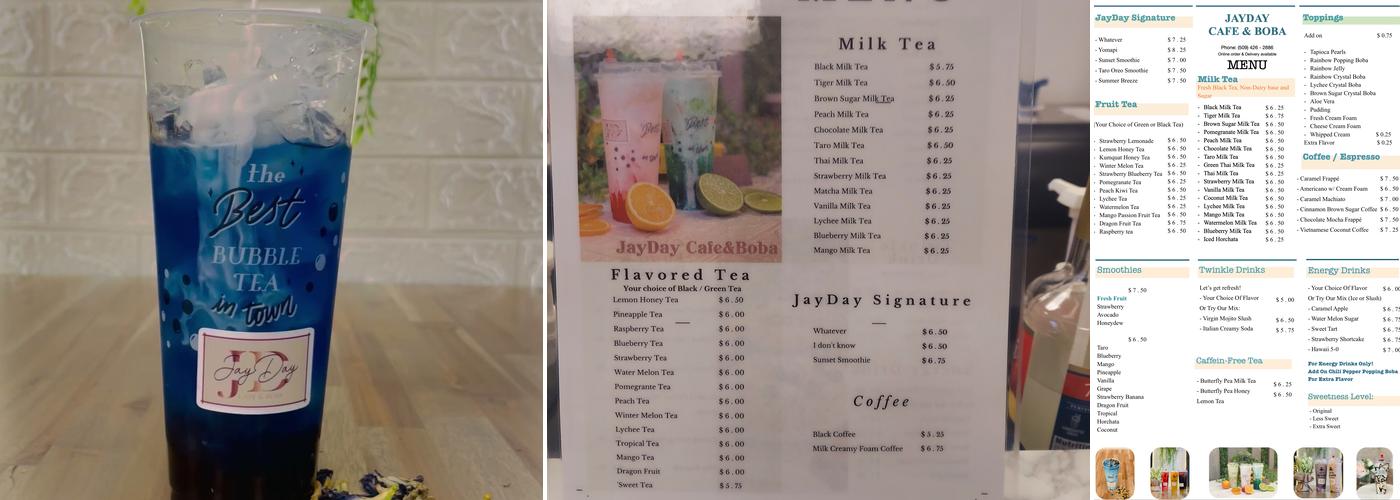 JayDay Cafe & Boba Menu