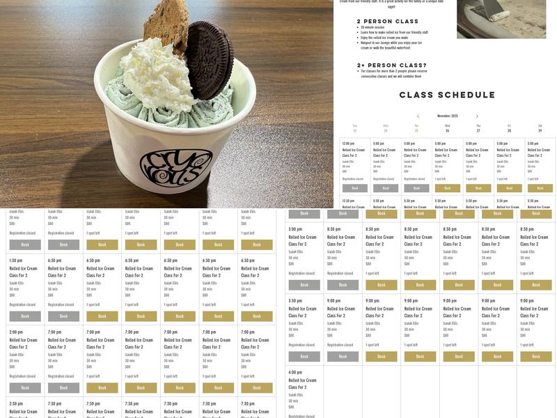 Cryo Rolls Menu