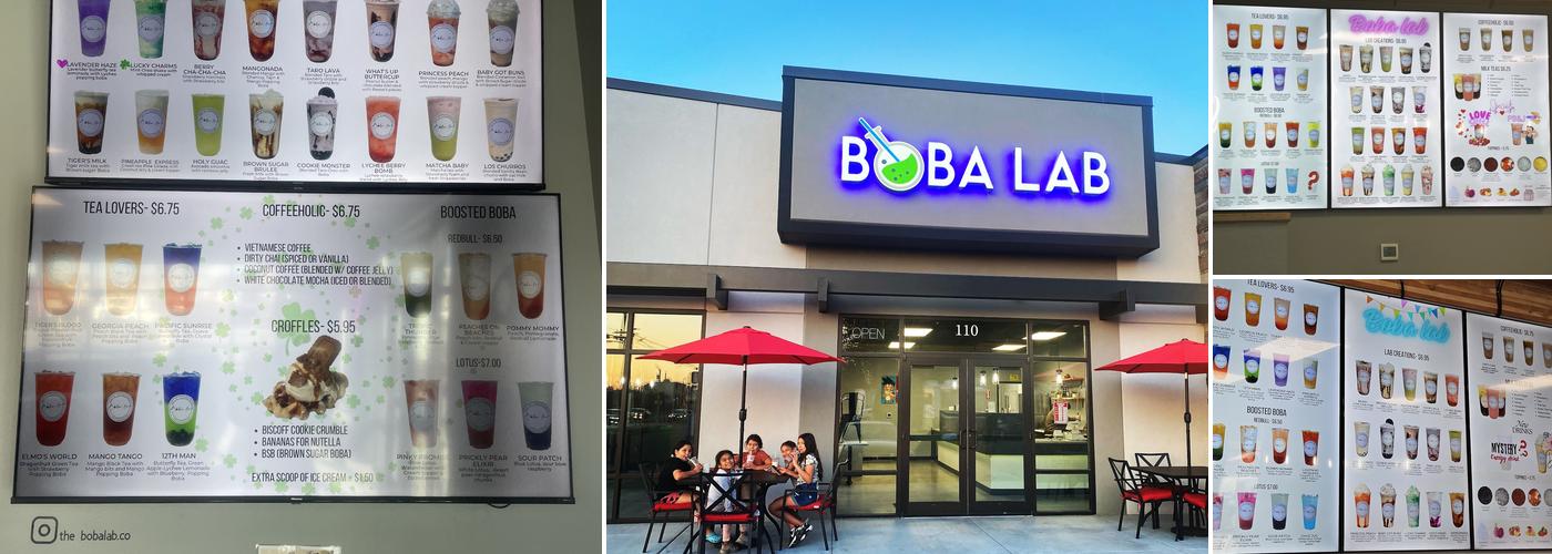 Boba Lab Menu