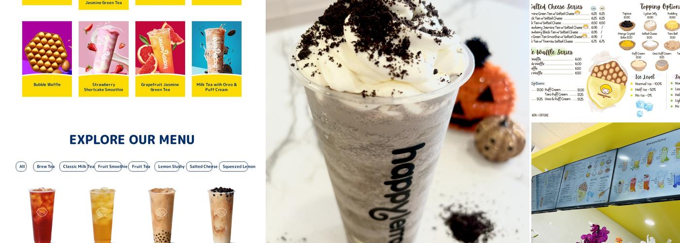 Happy Lemon Bubble Tea Menu