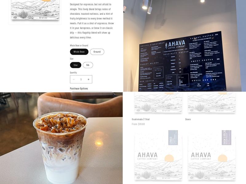 Ahava Coffee Co - Sandifur Menu