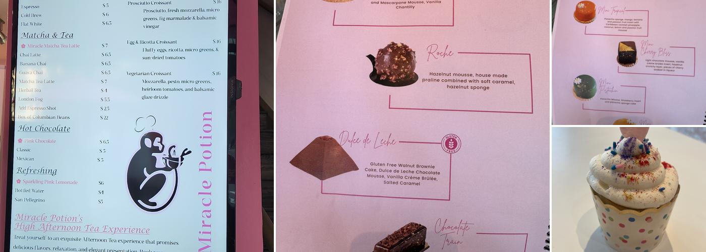 Miracle Potion Pastry & Coffee Shop Menu
