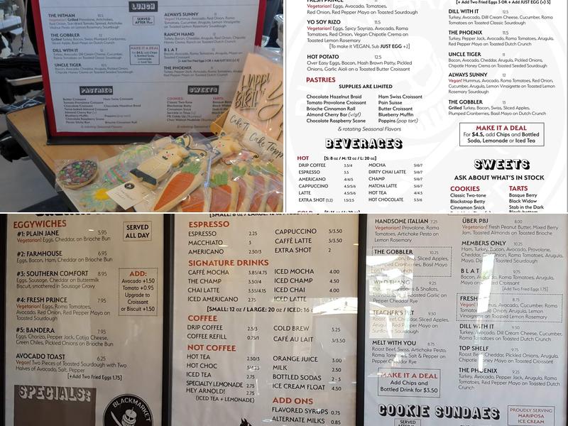 Blackmarket Bakery East Village Menu