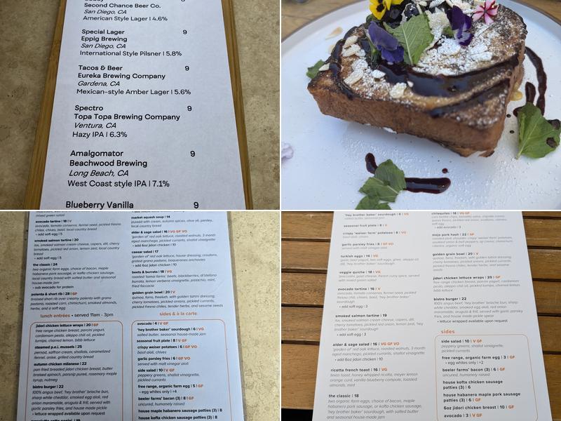Alder & Sage Menu