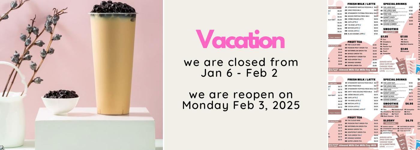 Pink Cloud Tea & More Menu