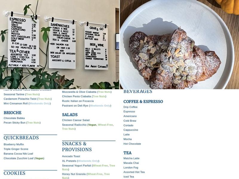Starter Bakery Menu