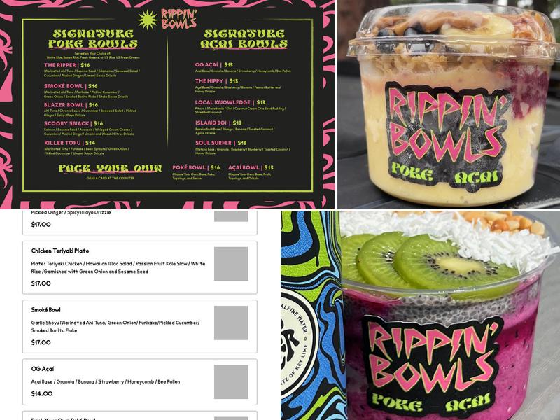 Rippin Bowls Menu