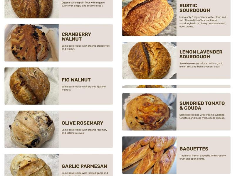 Matkat Sourdough Menu