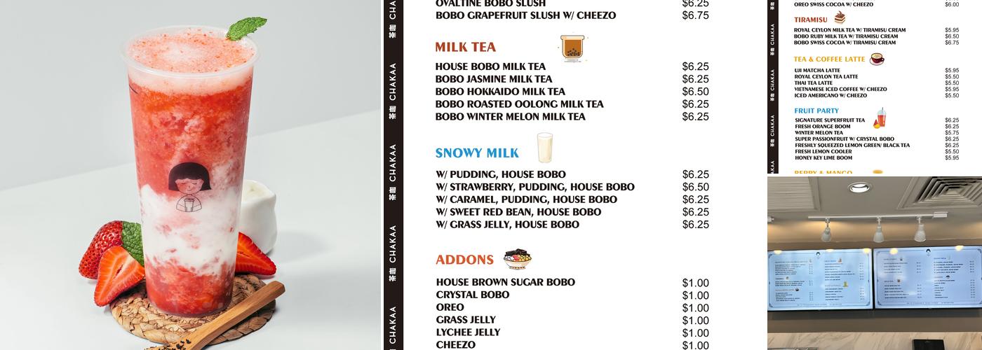 Chakaa Menu