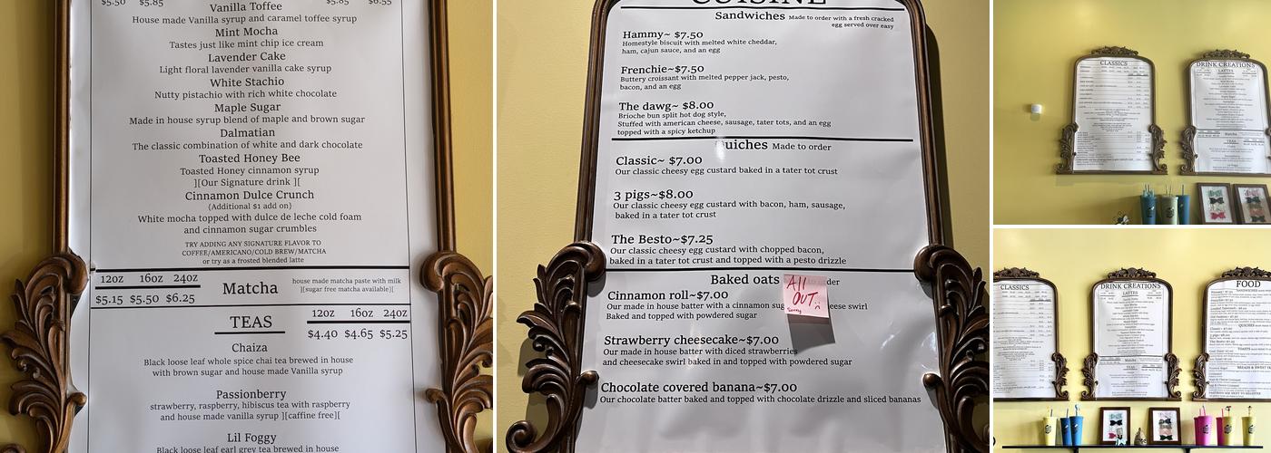 Brew Bees Coffee Co. Menu