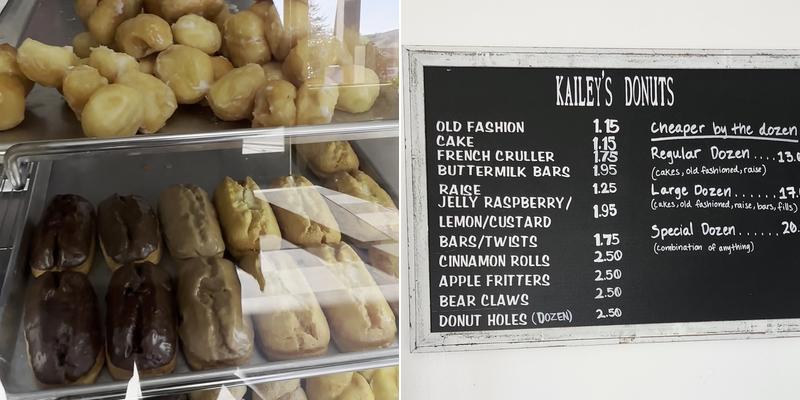 Kailey's Donuts Menu