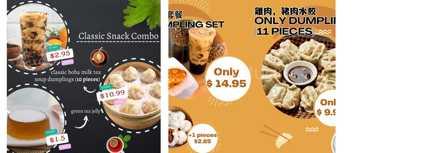 Just Boba Tea House Menu