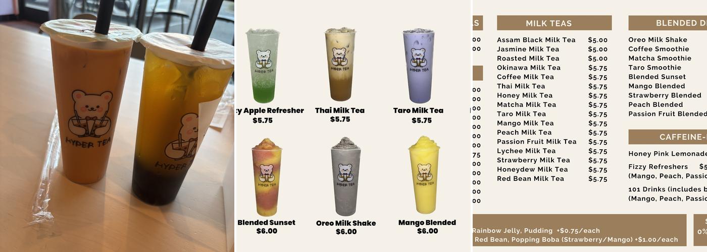 Hyper Tea Menu