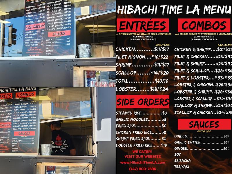 Hibachi Time LA Menu