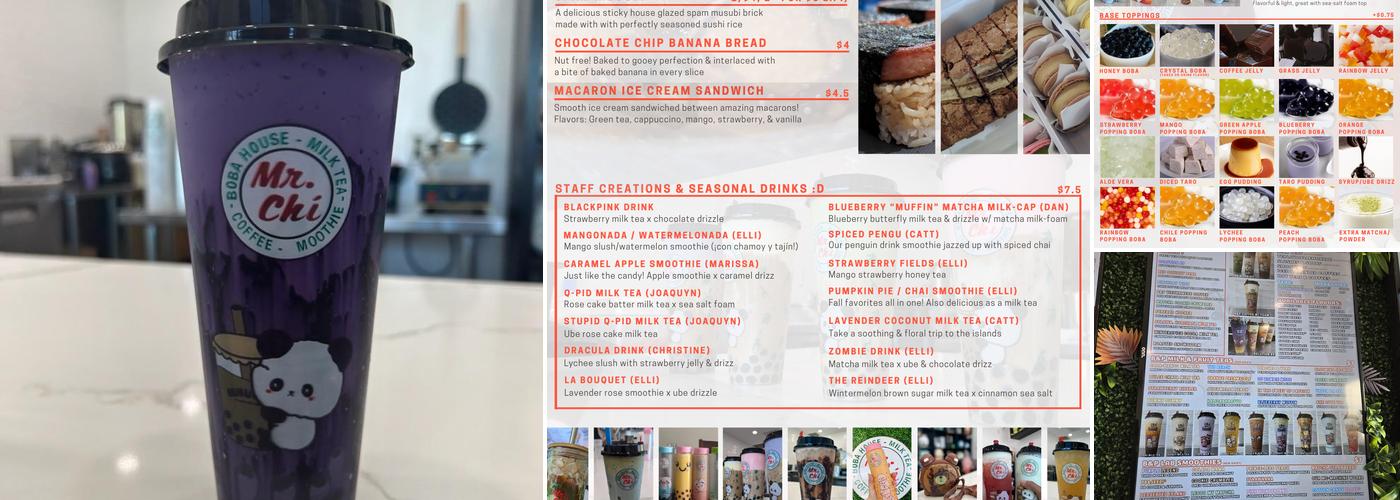 Mr. Chi Boba & Tea at Dos Lagos Menu