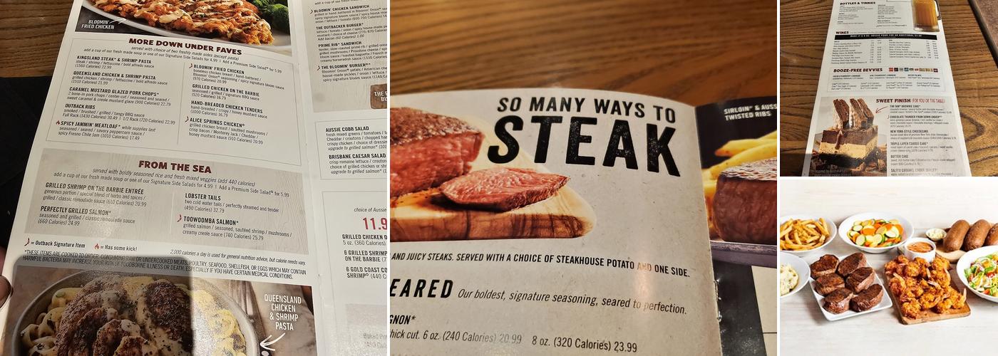 Outback Steakhouse Menu
