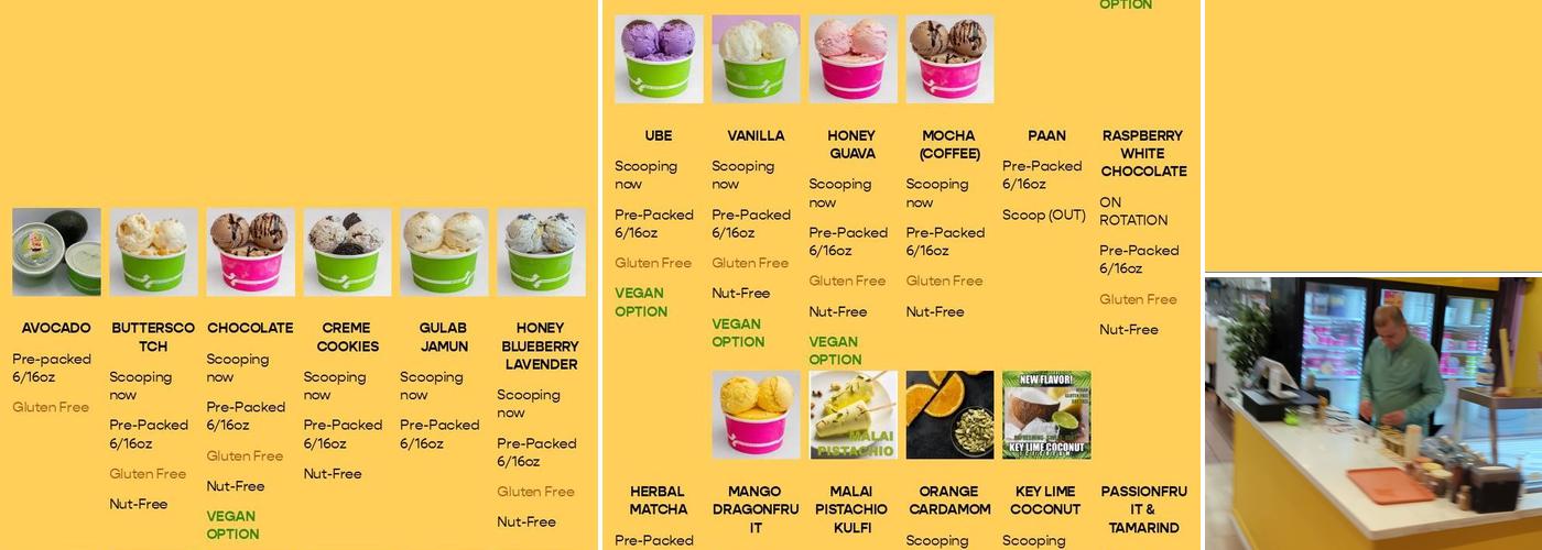 Cup n’ Cone Menu