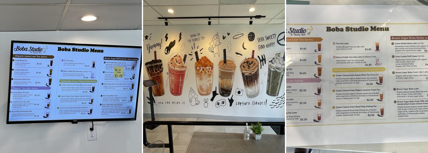 Boba Studio Menu