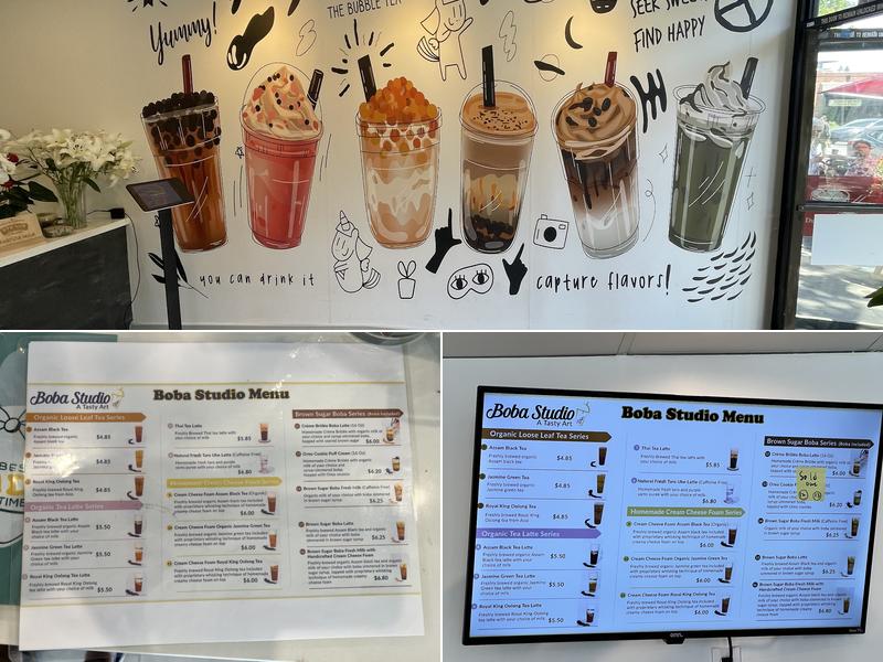 Boba Studio Menu