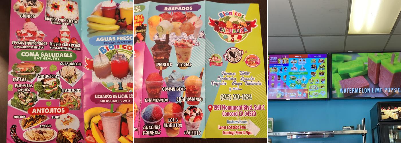 BY3 Bionicos Yahualica Menu