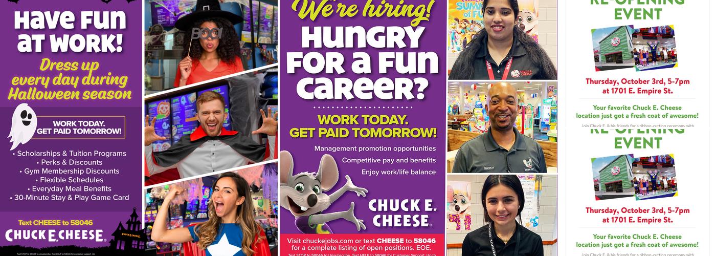 Chuck E. Cheese Menu