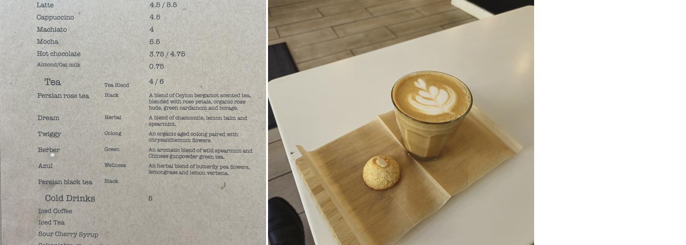 Bench Café • Pâtisserie Menu