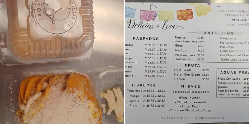 Delicias De Lore Menu