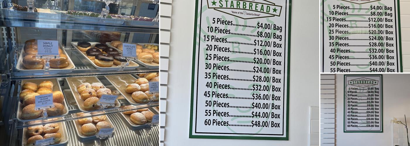 Starbread Bakery Cerritos Menu