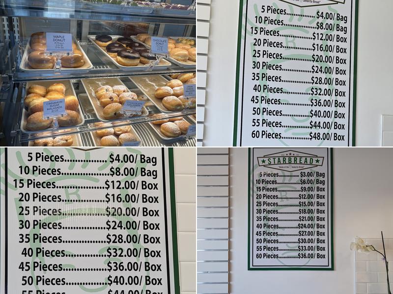 Starbread Bakery Cerritos Menu