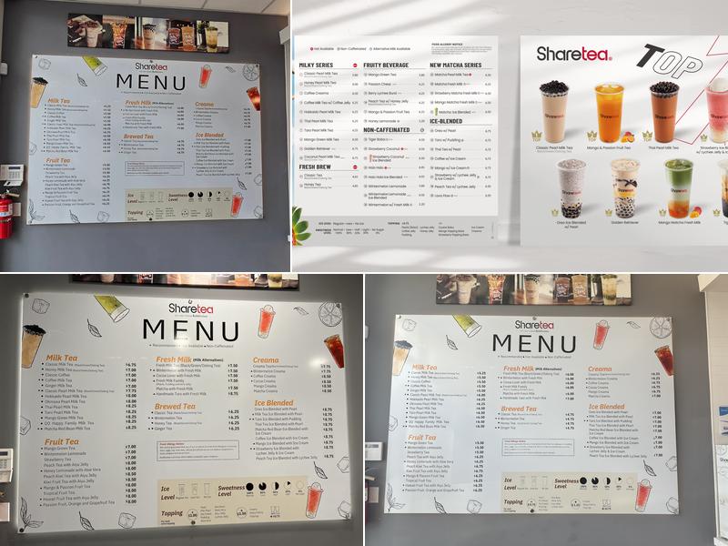 Sharetea Menu