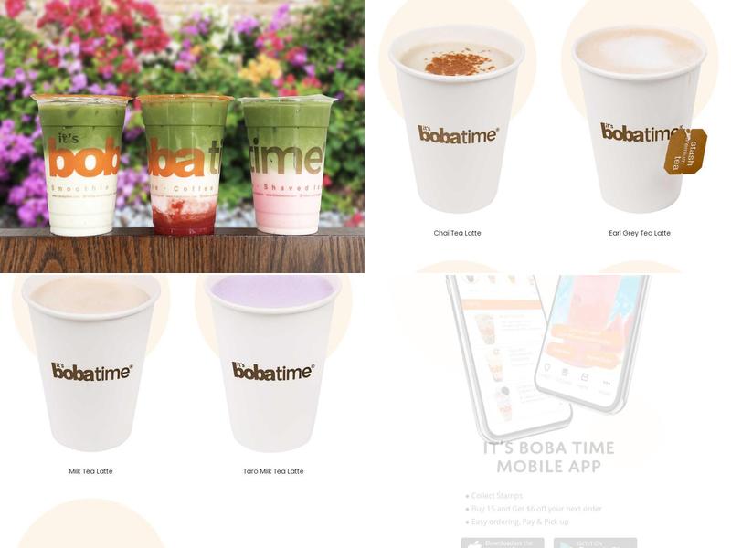 Its Boba Time Colton Menu