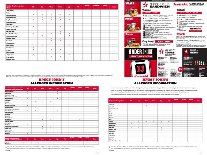 Jimmy John's Menu