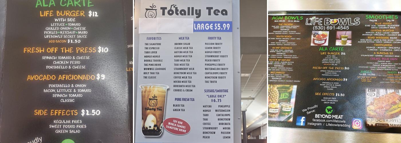 Totally Tea Menu